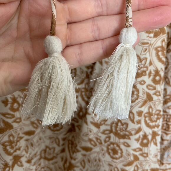 Cleobella Rosy Mini Brown Orange Floral Dress Womens Large - Picture 9 of 16